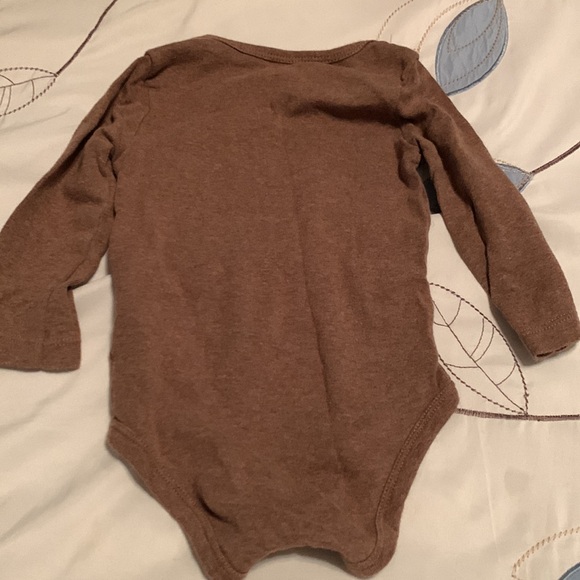 Carter’s Brown Long Sleeve Football Bodysuit 12M - Picture 3 of 3
